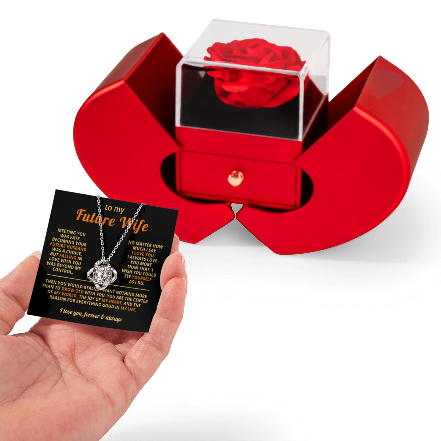 Valentines Gifts for Wife, Soulmate Necklace With Message Card