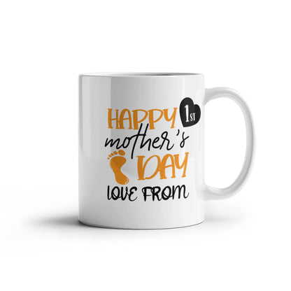 First Mom Gift. Happy 1st Mother's Day Ceramic Mug – Perfect Gift for New Moms