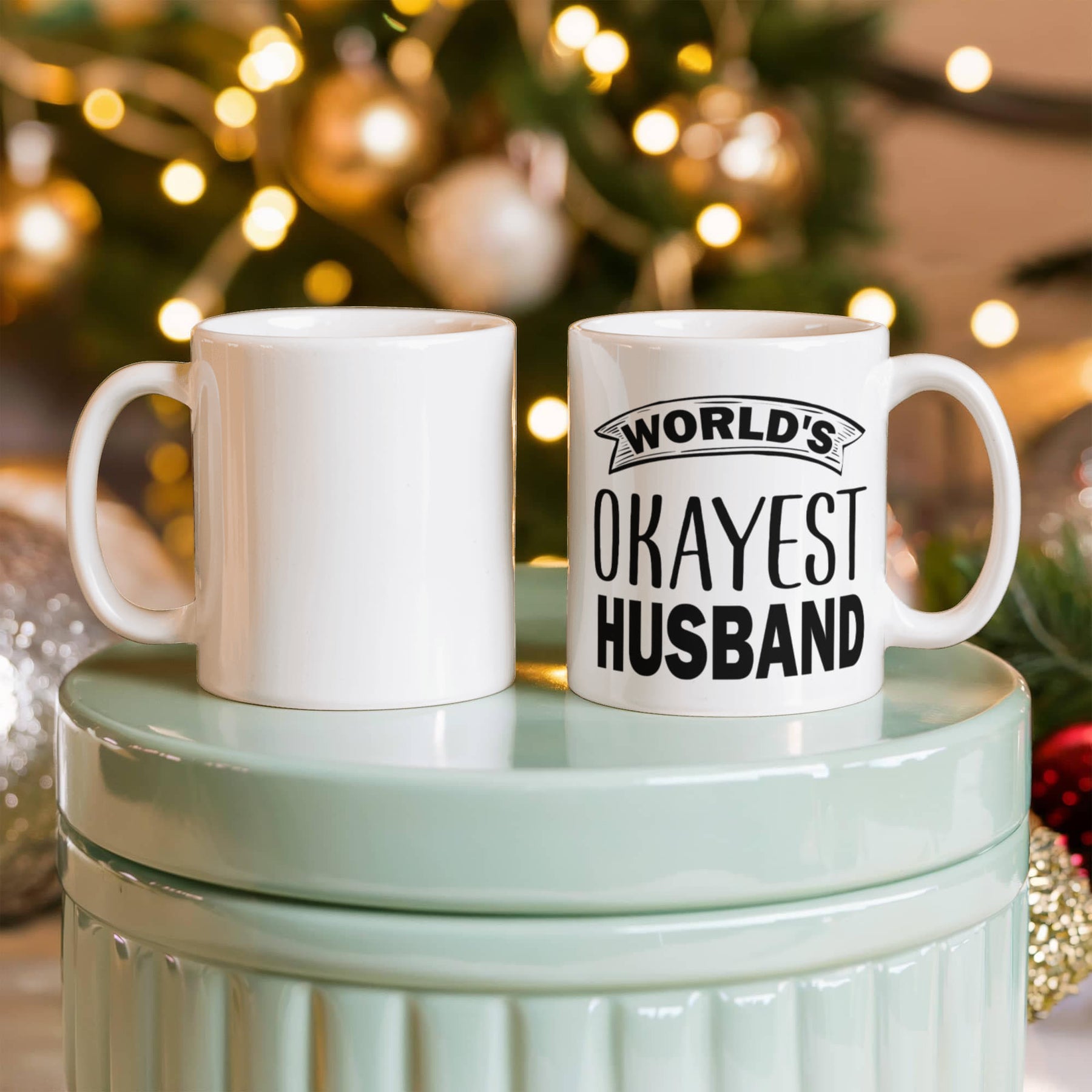 World's Okayest Husband - Gifts for Husband - Husband Gifts - Best Husband Gifts - Gifts for my husband - White Ceramic Mug