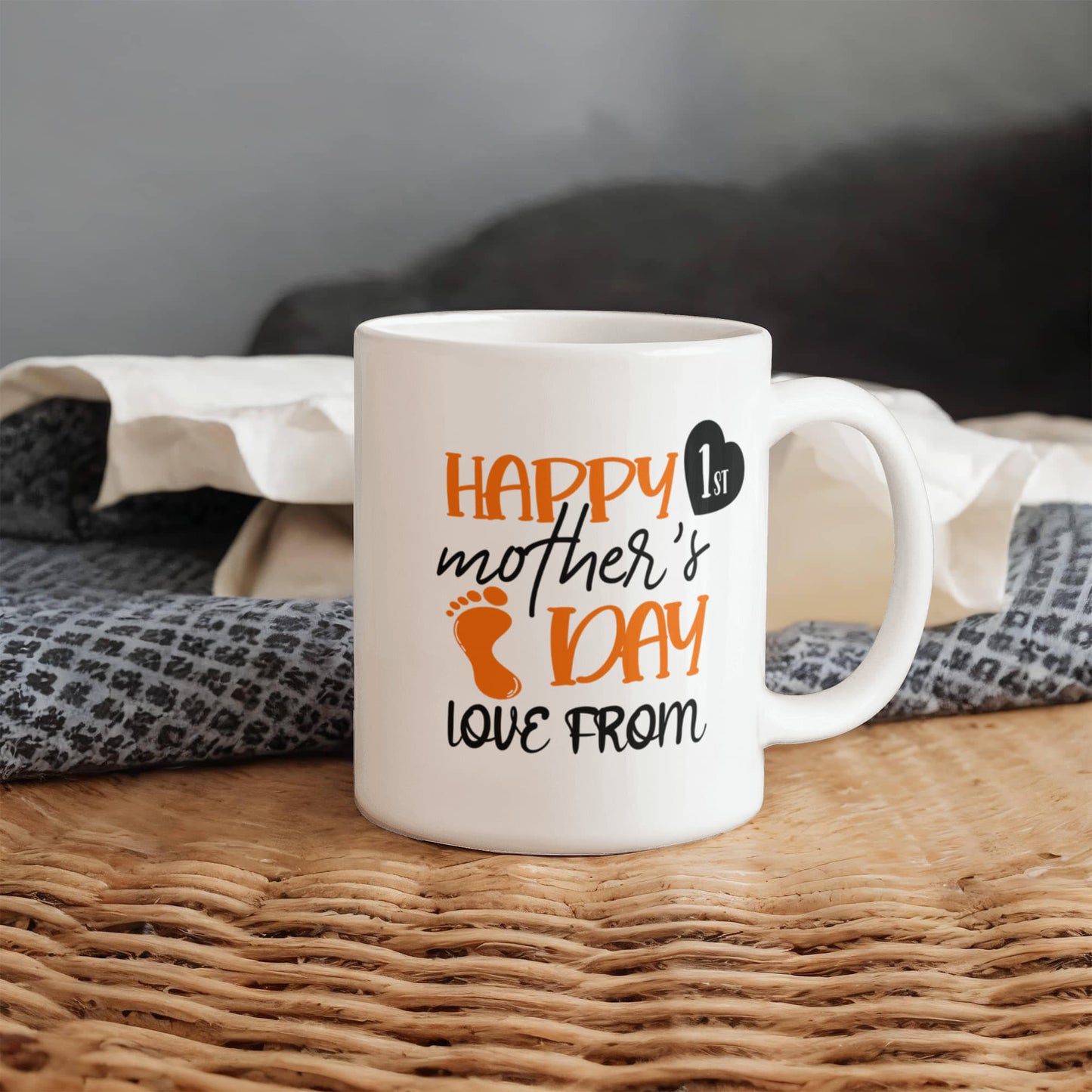 First Mom Gift. Happy 1st Mother's Day Ceramic Mug – Perfect Gift for New Moms