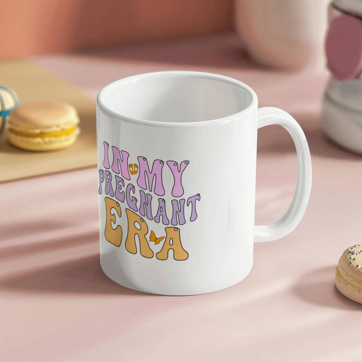 New Mom Gift, In My Pregnant White Ceramic Mug - Perfect Gift for New Moms