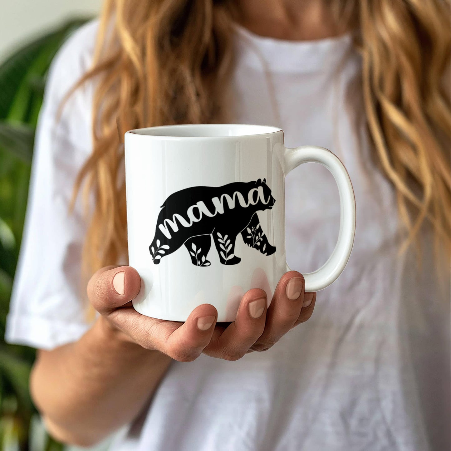 White ceramic coffee mug