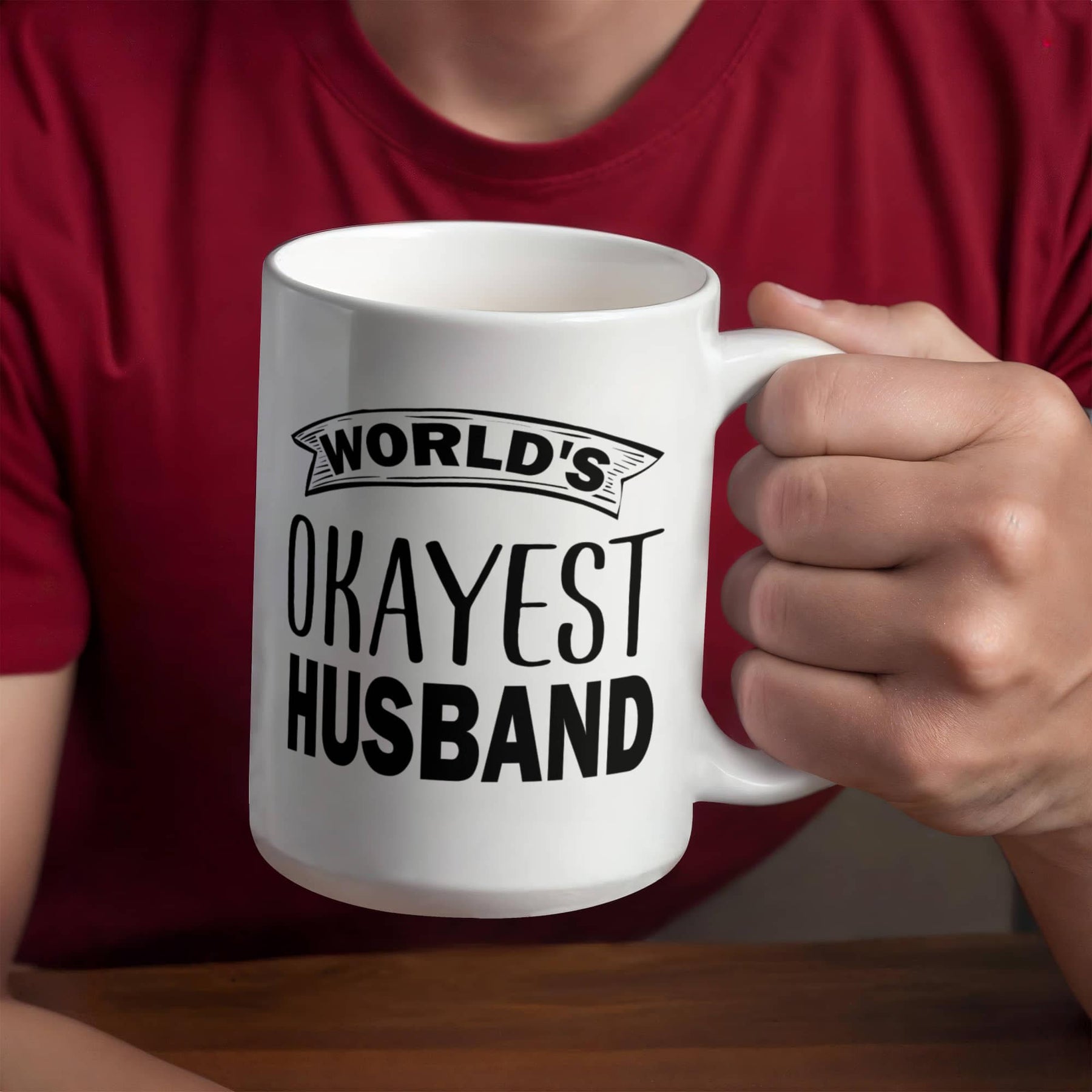 World's Okayest Husband - Gifts for Husband - Husband Gifts - Best Husband Gifts - Gifts for my husband - White Ceramic Mug