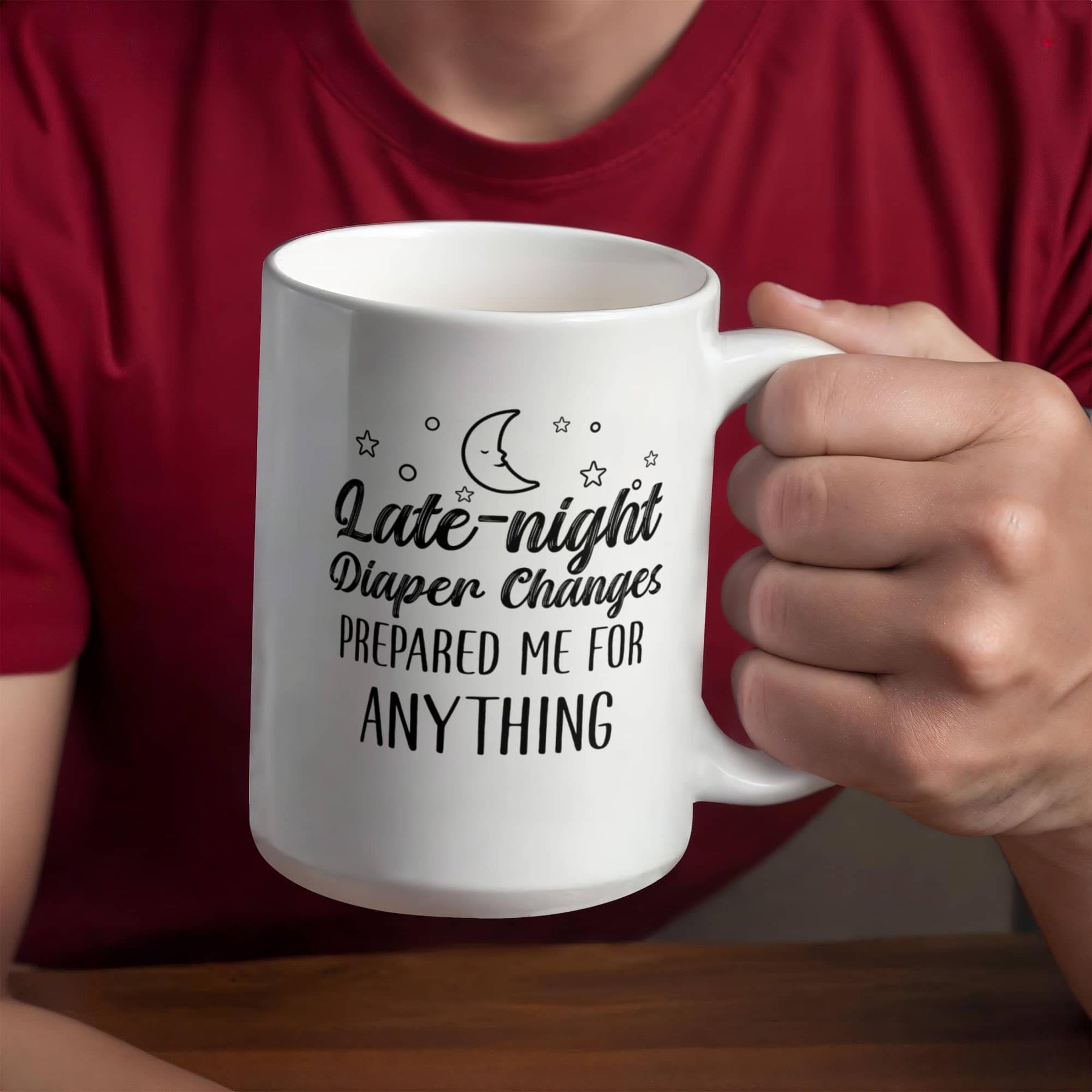 Late-night diaper changes prepared me for anything -  Gifts for my husband -  Best husband gifts - Husband Gifts -  White Ceramic Mug Gifts