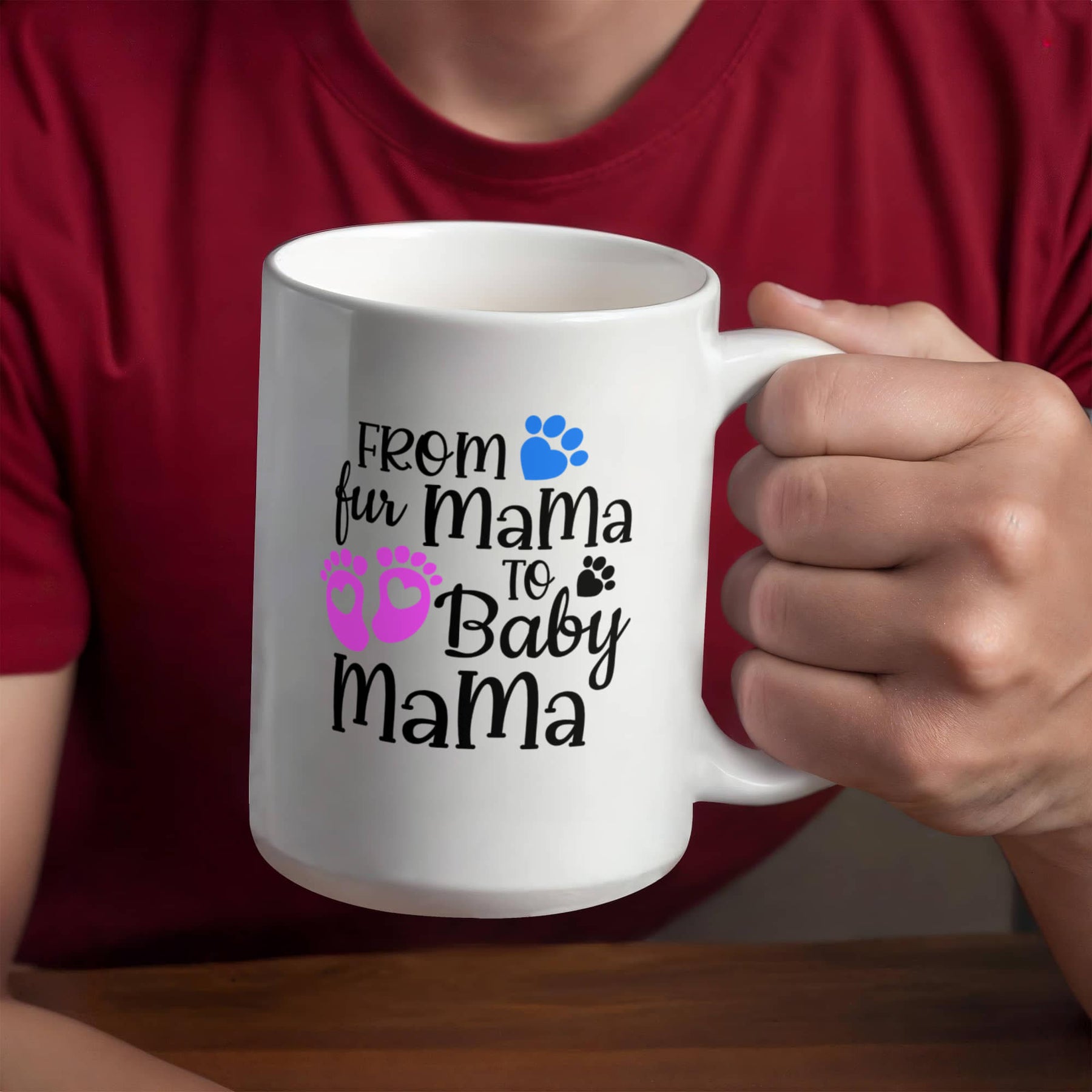 Gifts for first time moms, From Fur Mama to Baby Mama Ceramic Mug – Gift for New Moms