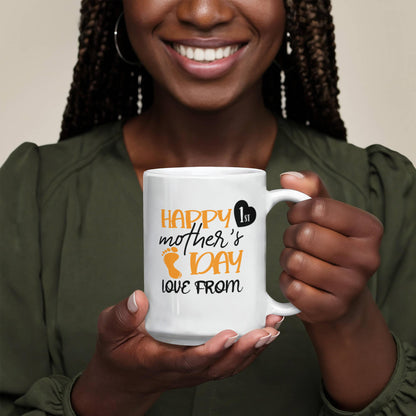 First Mom Gift. Happy 1st Mother's Day Ceramic Mug – Perfect Gift for New Moms