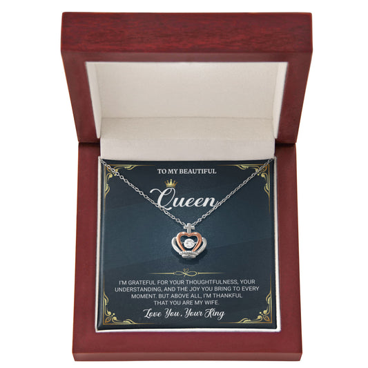 To My Beautiful Queen - White Gold Necklaces for Women