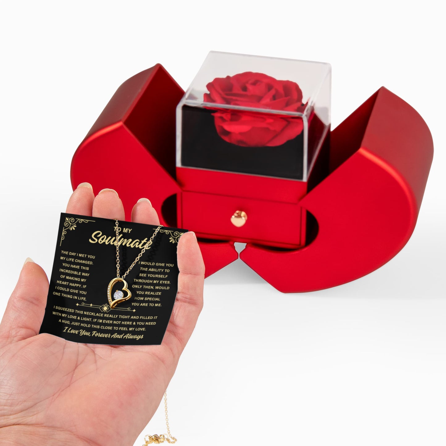 To My Soulmate Necklace For Women, When Your Soulmate Wears It, Love Glows