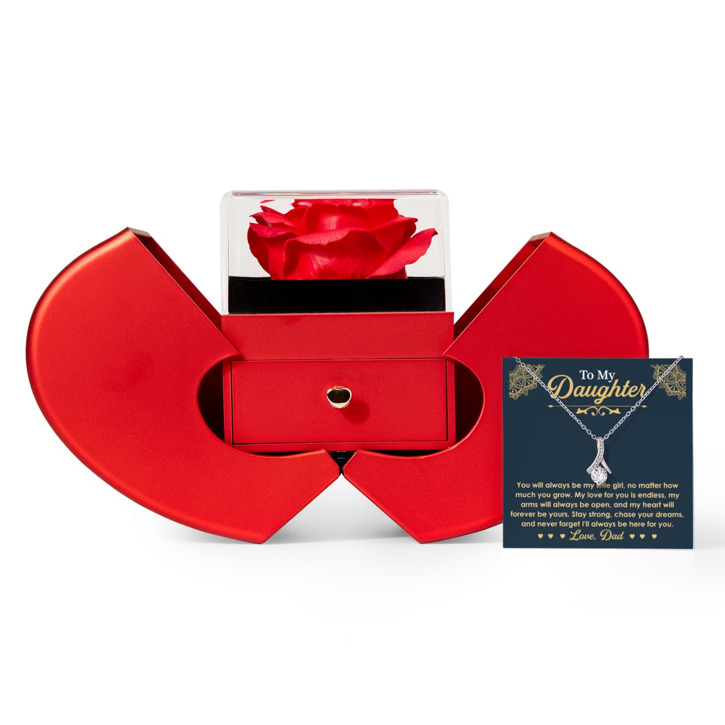 To My Daughter Necklace from Dad, Christmas Gifts for Daughter