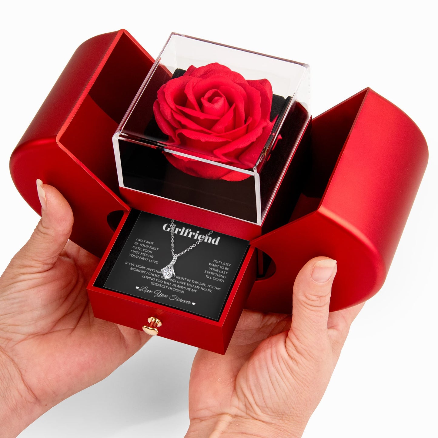 To My Girlfriend Necklace, Christmas Gifts for Her