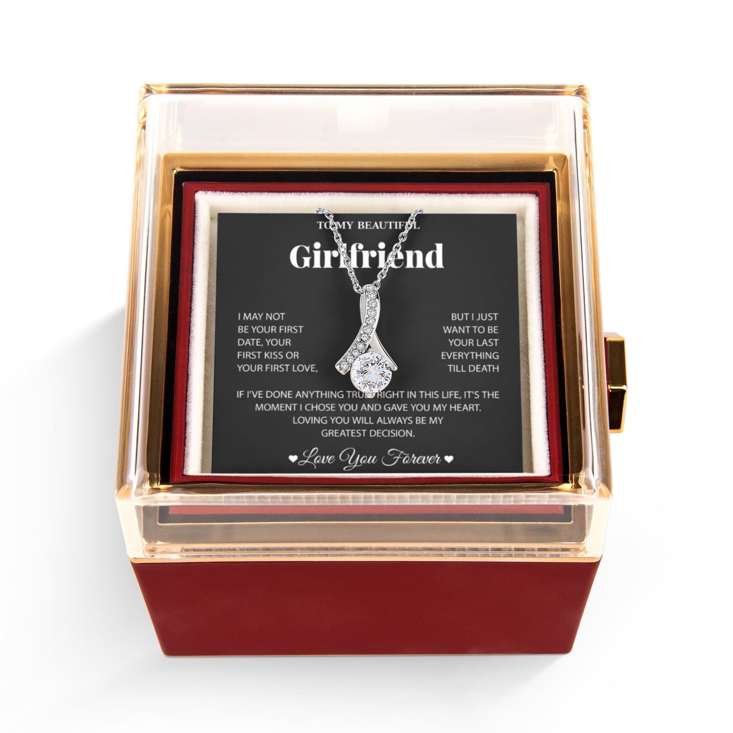 To My Girlfriend Necklace, Birthday Gifts for Her