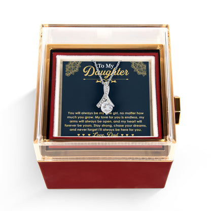 Daughter Necklace from Dad or Mom, Best Daughter Necklace