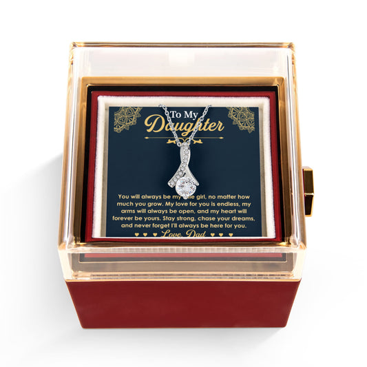 Daughter Necklace from Dad or Mom, Best Daughter Necklace