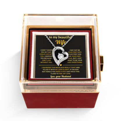 To My Wife Necklace from Husband, Birthday Gifts for Wife