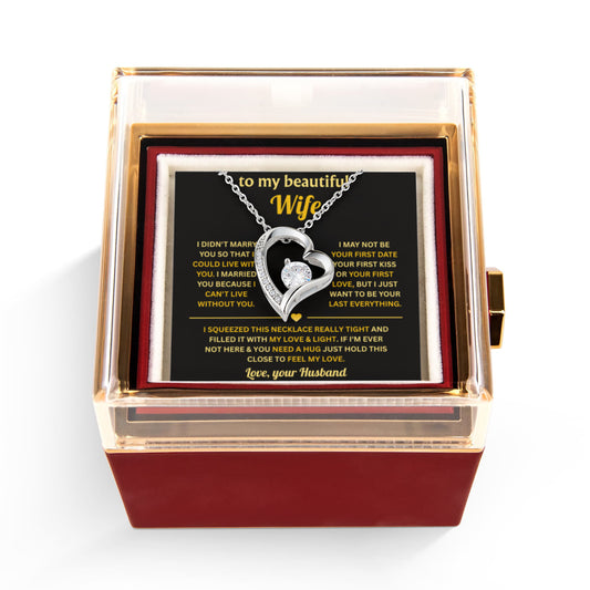 To My Wife Necklace from Husband, Birthday Gifts for Wife