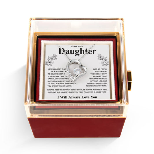 To My Bonus Daughter Necklace, Christmas Gifts for Her