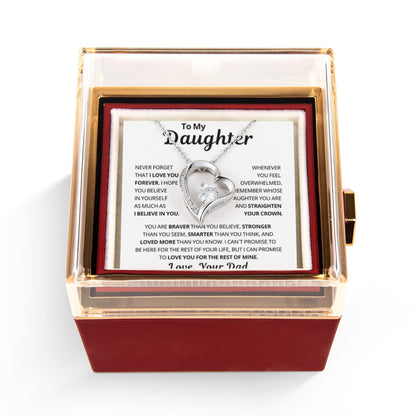To My daughter Necklace for dad, It Makes Her Smile Shine Even Brighter