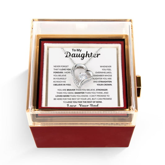 To My daughter Necklace for dad, It Makes Her Smile Shine Even Brighter