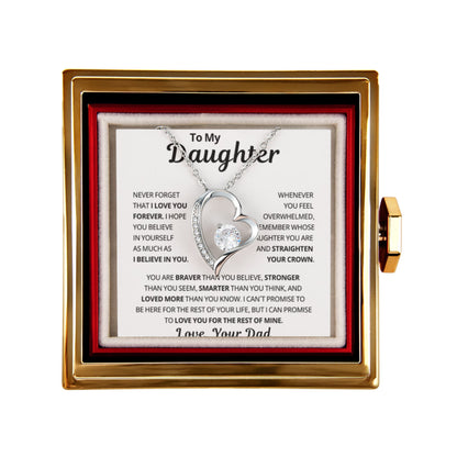 To My daughter Necklace for dad, It Makes Her Smile Shine Even Brighter