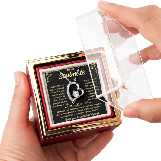 To My Soulmate Necklace For Women, When Your Soulmate Wears It, Love Glows