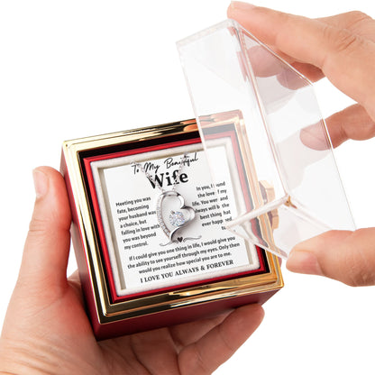 Necklace For Wife , When She wears It, Her Smile Glows Even More