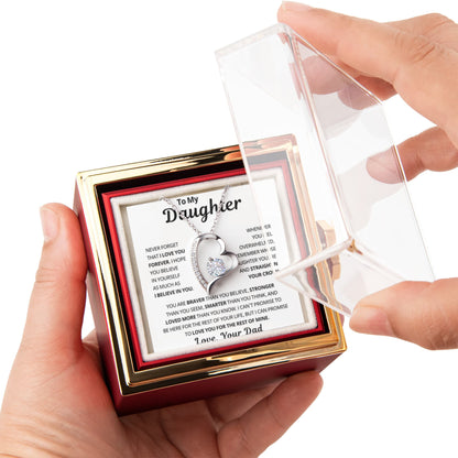 To My daughter Necklace for dad, It Makes Her Smile Shine Even Brighter