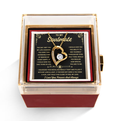 To My Soulmate Necklace For Women, When Your Soulmate Wears It, Love Glows
