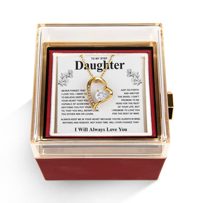 To My Bonus Daughter Necklace, Christmas Gifts for Her
