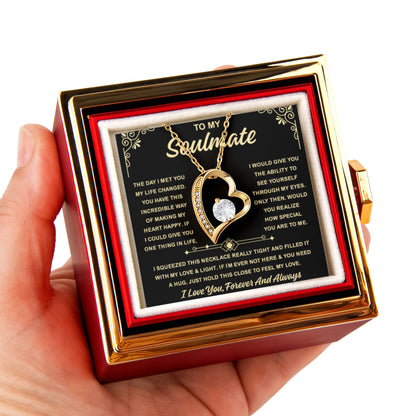 To My Soulmate Necklace For Women, When Your Soulmate Wears It, Love Glows