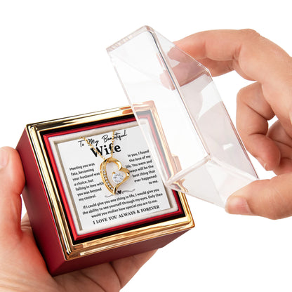 Necklace For Wife , When She wears It, Her Smile Glows Even More