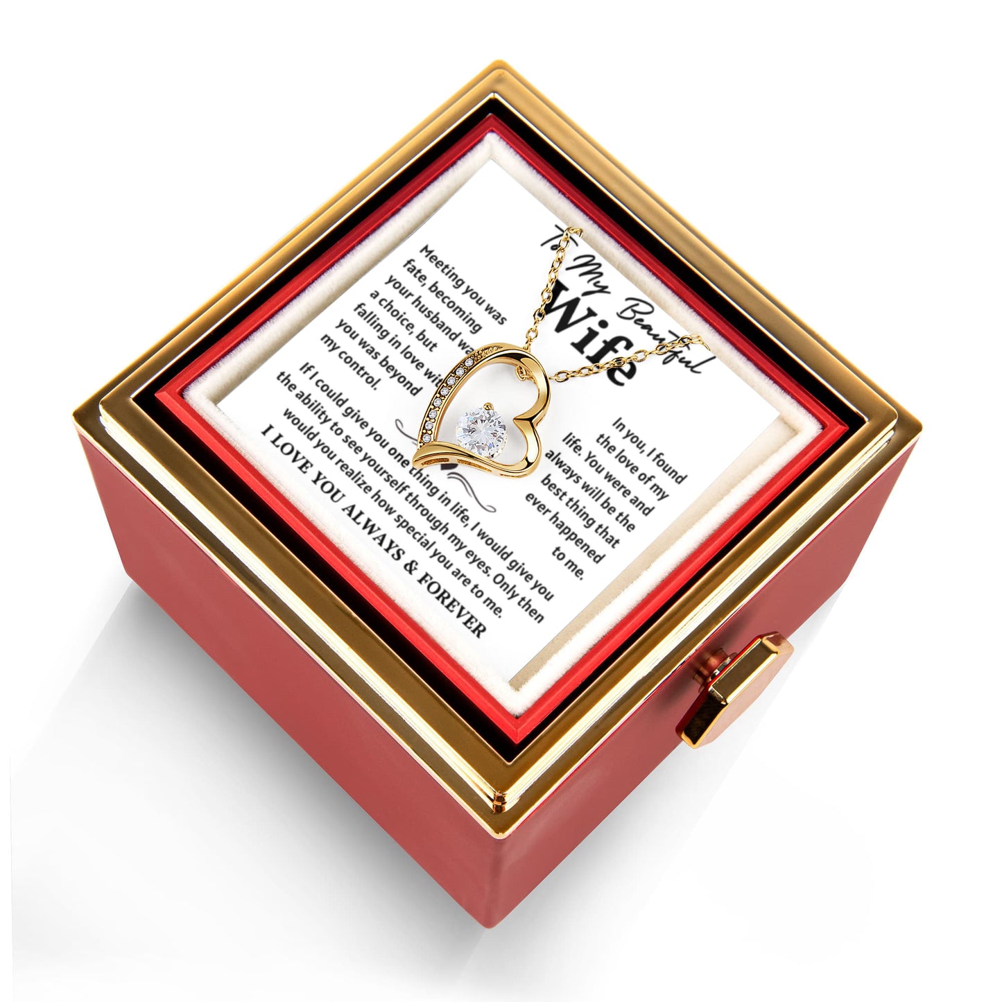 Necklace For Wife , When She wears It, Her Smile Glows Even More