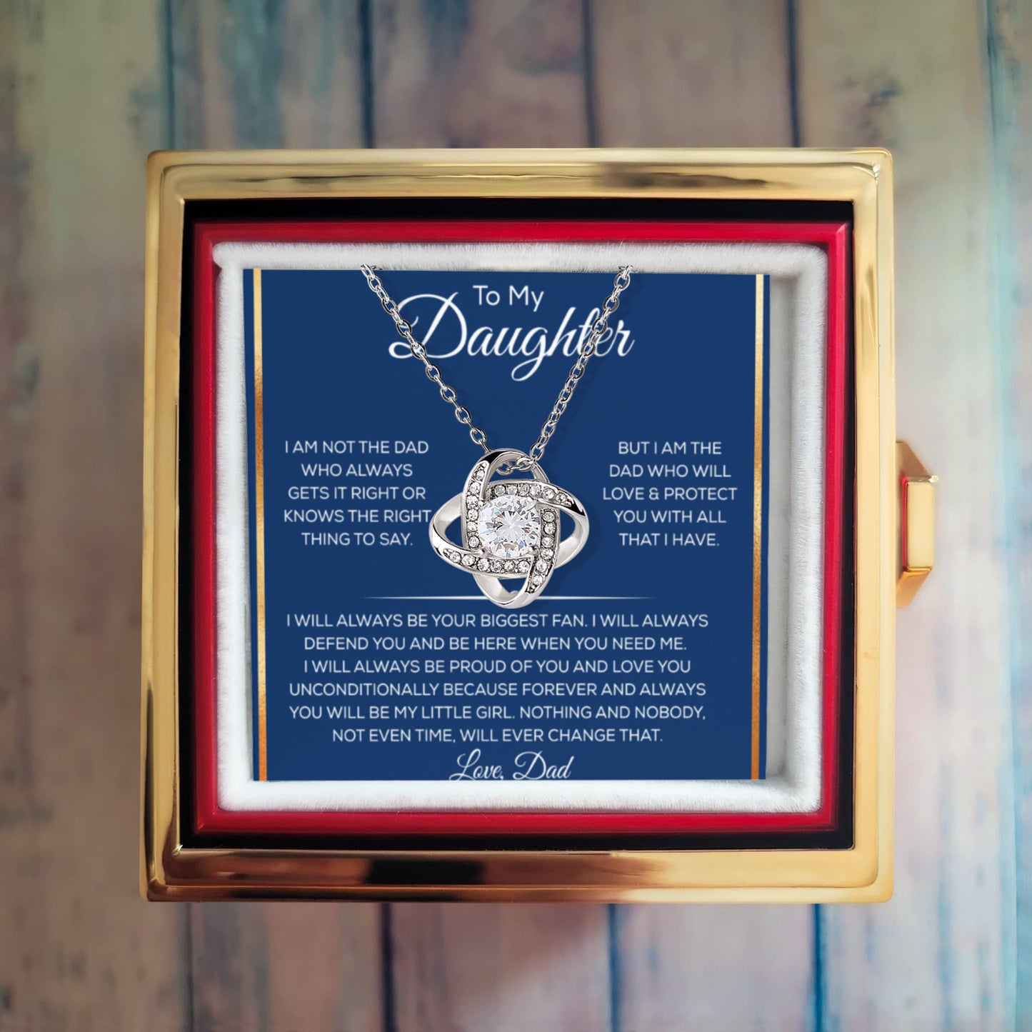 Daughter Necklace From Dad or Mom, It Adds A Glow to Her Beautiful Smile