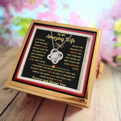 To My Wife Necklace, When Your wife  Puts It On, Her Heart Shines Through