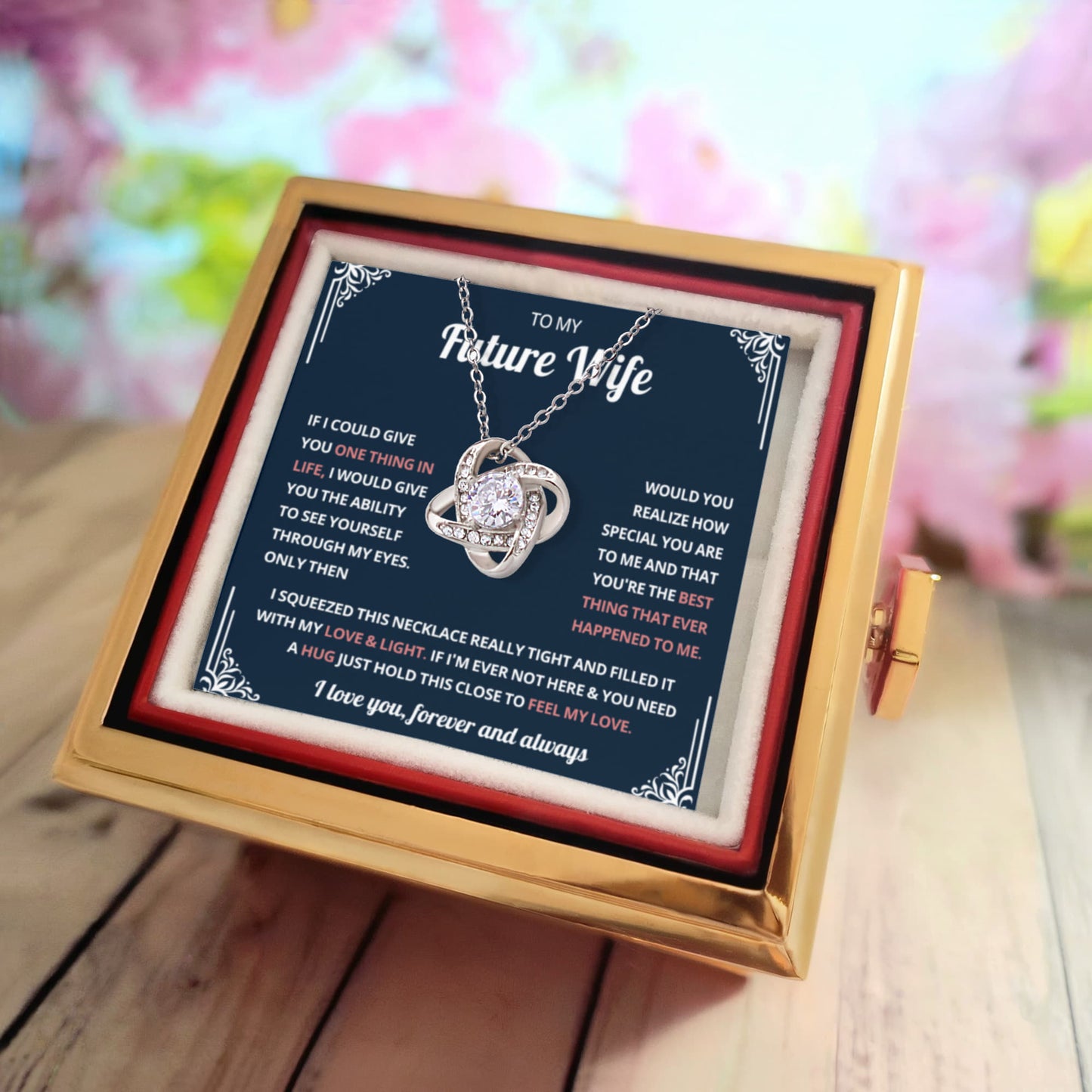 To My Soulmate jewelry, Necklace With Message Card