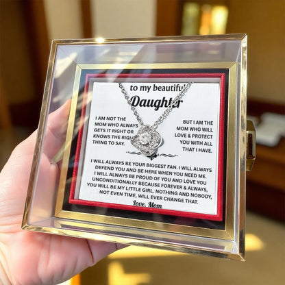 To My Daughter Necklace from Dad or Mom, Mother Daughter Necklace