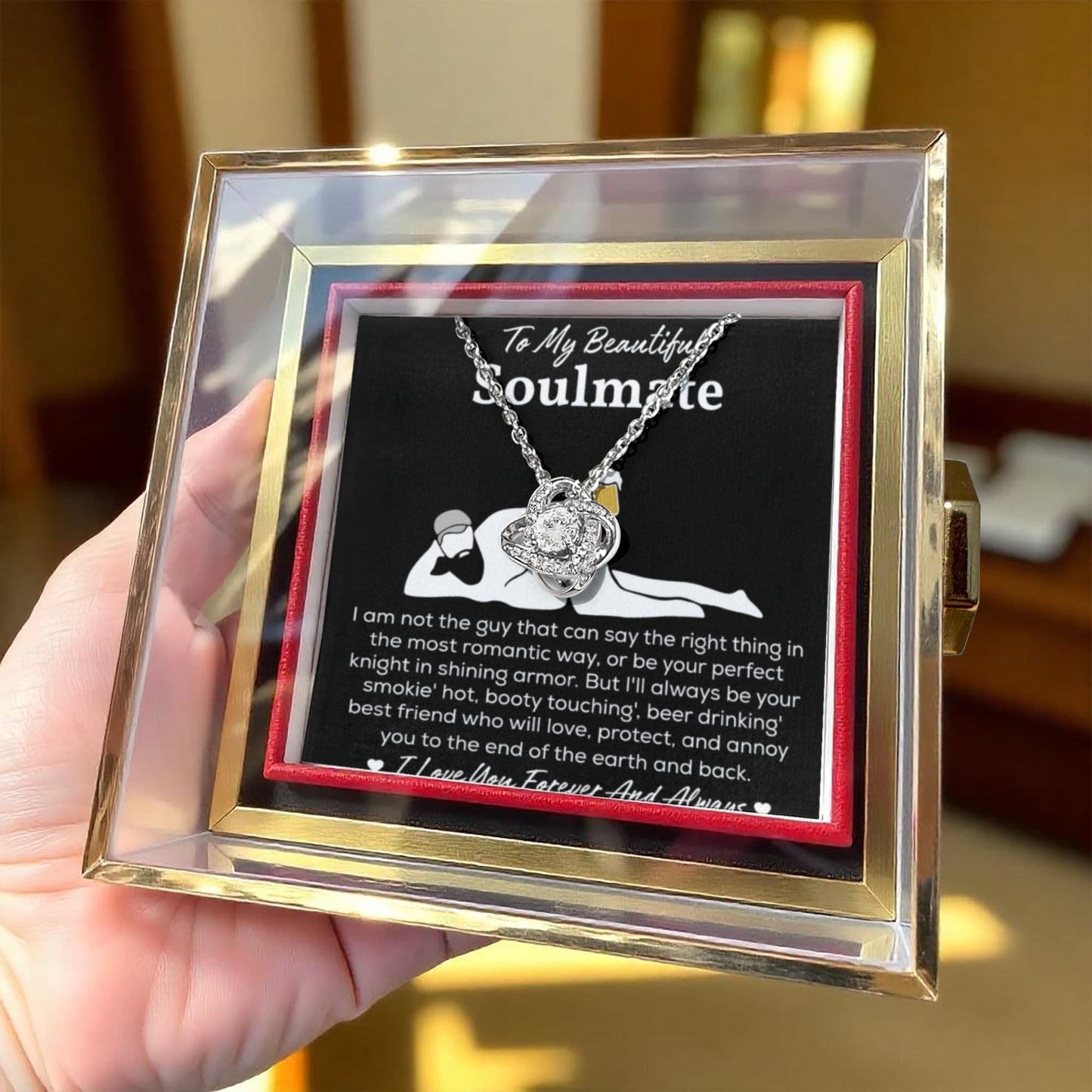 Soulmate Necklace For Her, When She Wears It, Your Soulmate Shines
