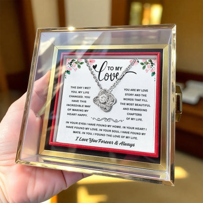 To My Girlfriend Necklace, When Your Girlfriend Wears It, She Radiates Pure Love