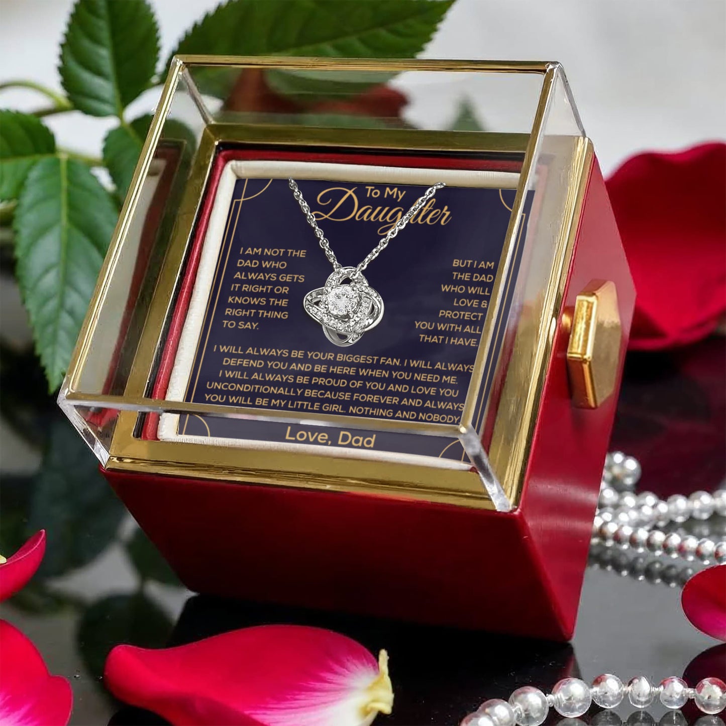 To My Beautiful Daughter Necklace, It Enhances The Magic In Her Smile