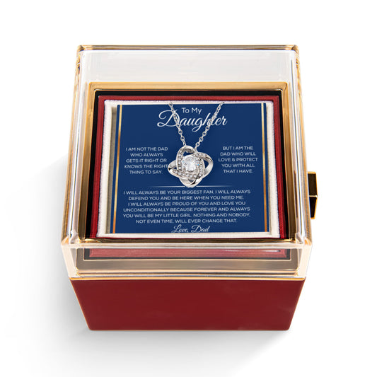 Daughter Necklace From Dad or Mom, It Adds A Glow to Her Beautiful Smile