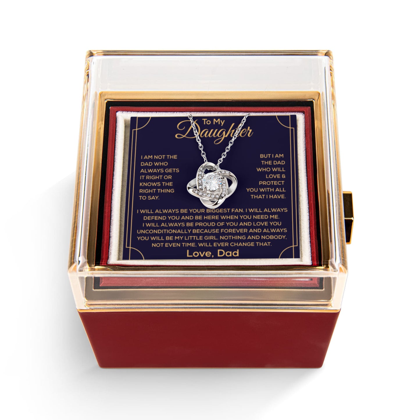 To My Beautiful Daughter Necklace, It Enhances The Magic In Her Smile
