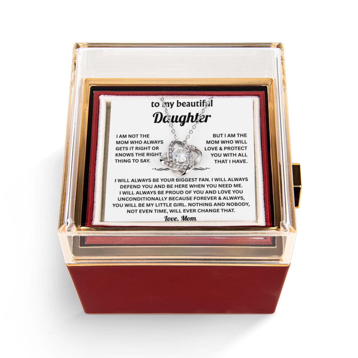 To My Daughter Necklace from Dad or Mom, Mother Daughter Necklace