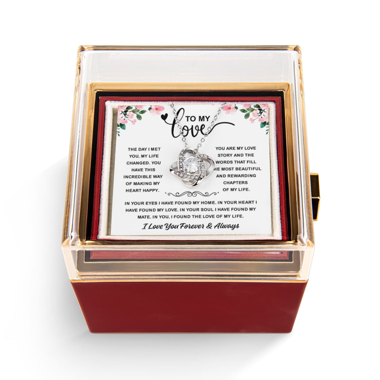 To My Girlfriend Necklace, When Your Girlfriend Wears It, She Radiates Pure Love