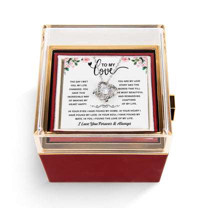 To My Girlfriend Necklace, When Your Girlfriend Wears It, She Radiates Pure Love