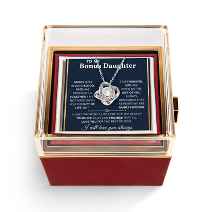 To My Bonus Daughter Gifts from Stepdad, Jewelry Gifts For Stepdaughter
