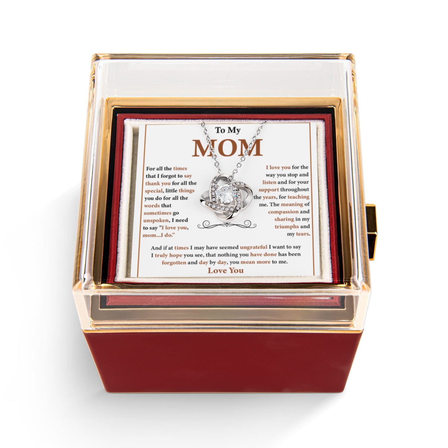To My Mom Necklace From Daughter, Valentine's Day Gifts for Mom