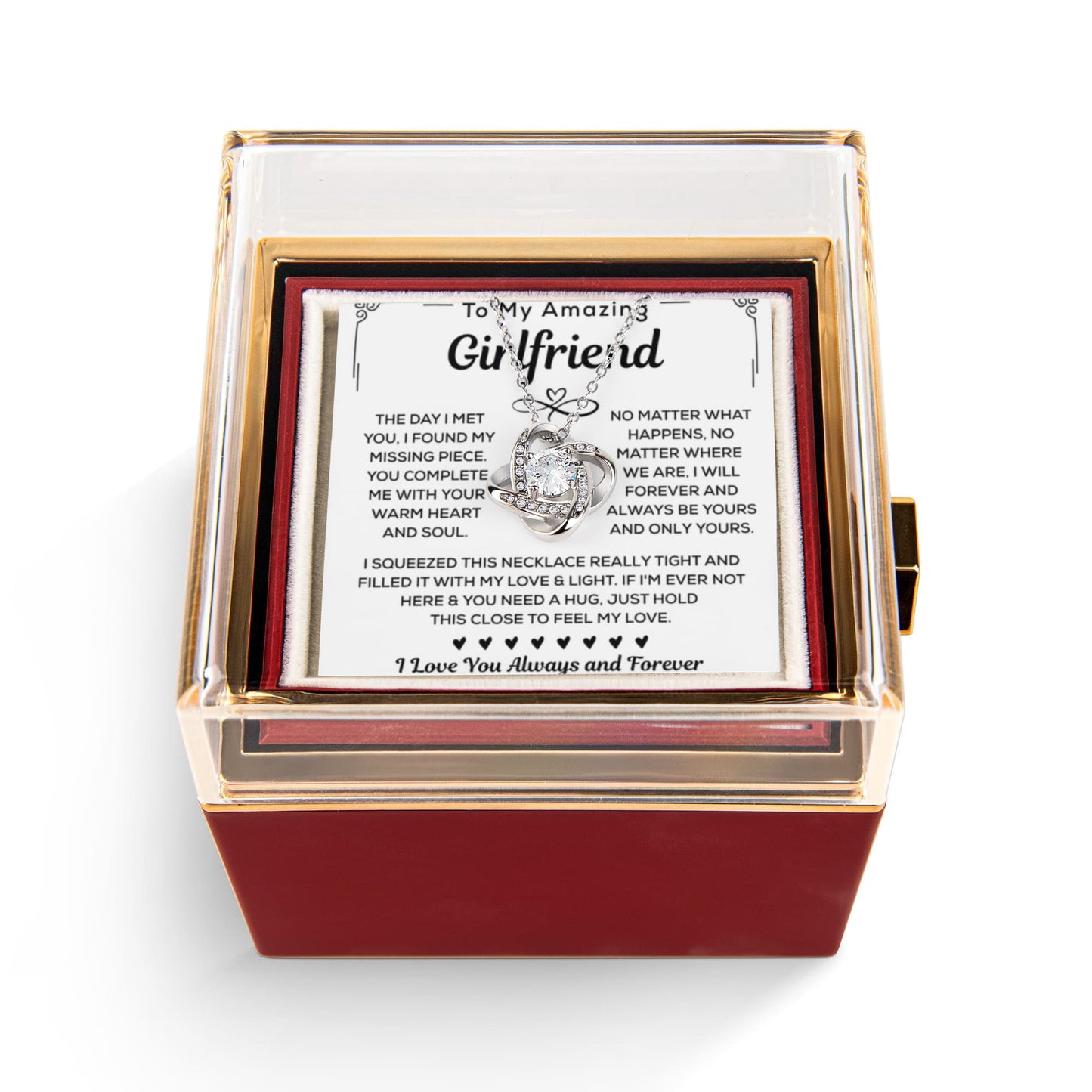 To My Girlfriend Necklace From Boyfriend, When Your Girlfriend Wears It, She Radiates Pure Love