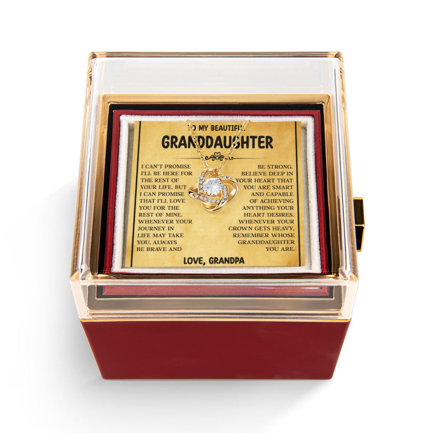 Granddaughter Necklace from Grandparents, Best Necklace for Granddaughter