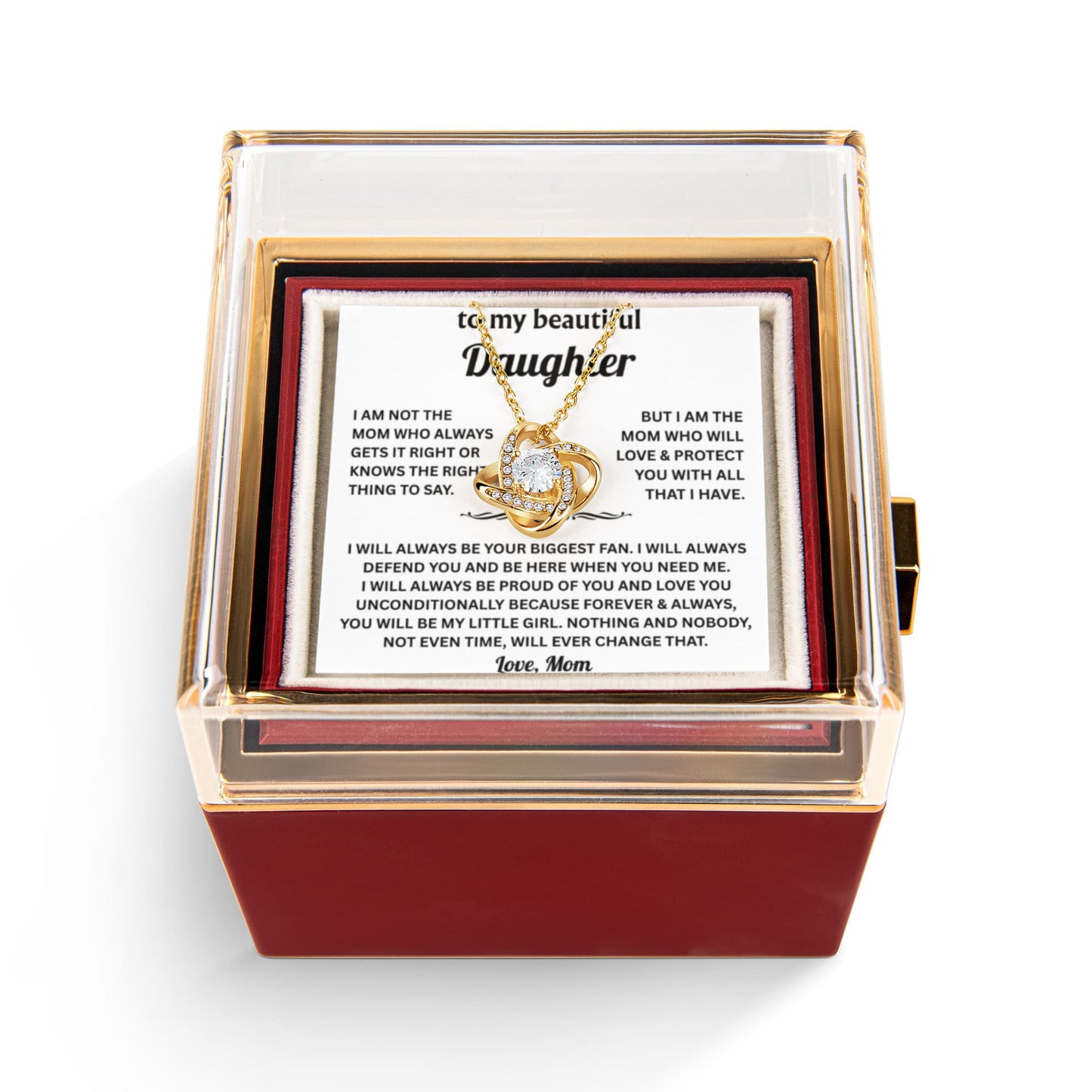 To My Daughter Necklace from Dad or Mom, Mother Daughter Necklace