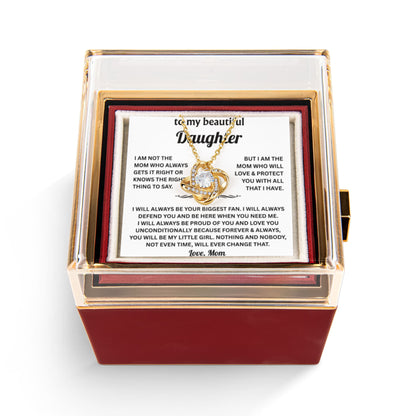 To My Daughter Necklace from Dad or Mom, Mother Daughter Necklace