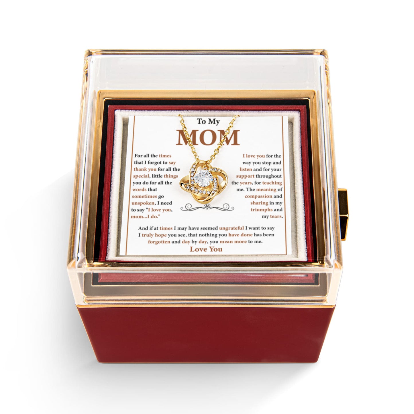 To My Mom Necklace From Daughter, Valentine's Day Gifts for Mom